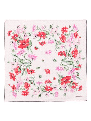 FERRAGAMO - Printed Silk Foulard - Ferragamo - Modalova