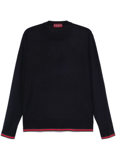 GUCCI - Web Detail Wool Sweater - Gucci - Modalova