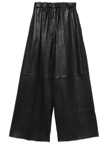 ALYSI - Leather Wide-leg Trousers - Alysi - Modalova