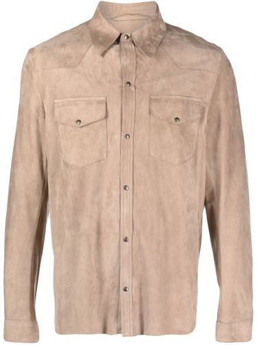Leather Button-up Shirt - Salvatore Santoro - Modalova