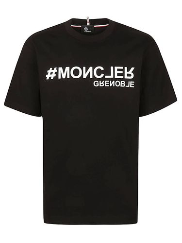 Cotton T-shirt With Logo - Moncler Grenoble - Modalova