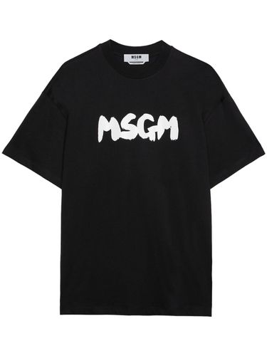 MSGM - Cotton T-shirt With Logo - Msgm - Modalova