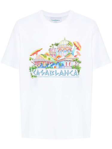 Cotton T-shirt With Print - Casablanca - Modalova