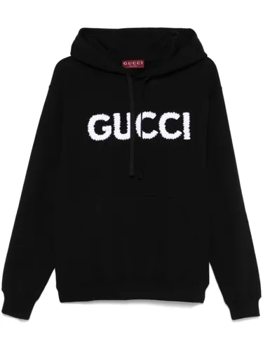 Hooded Sweatshirt Brushed Cotton Jersey - Gucci - Modalova