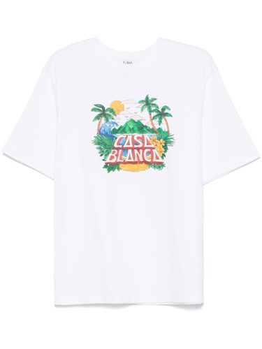 Short Sleeve T-shirt With Print - Casablanca - Modalova