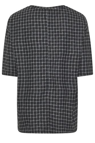 Top Boutonné Sur Le Côté Noir À Carreaux Size 44 - Yours - Modalova