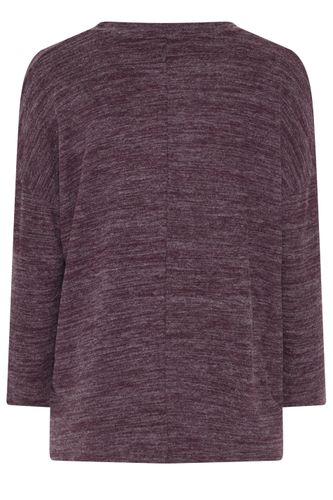 Pull Doux À Manches Longues Violet Size 44 - Yours - Modalova