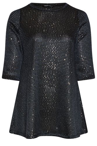 Top Bleu Marine À Sequins Size 44 - Yours - Modalova