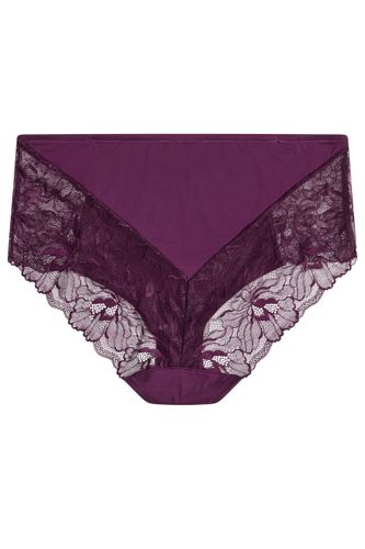 Culotte Couvrante Violette En Microfibre Et Dentelle Size 58-60 - Yours - Modalova