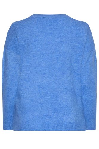 Pull À Col En V Bleu En Maille Size 42-44 - Yours - Modalova