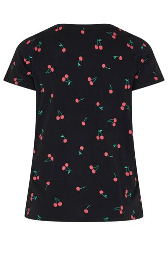 Tshirt Basique Noir Cerise Size 48 - Yours - Modalova