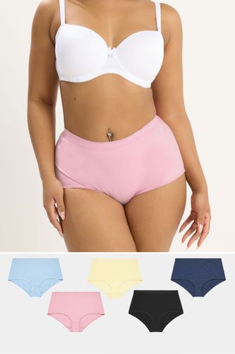 Lot De 5 Culottes Couvrantes Bleu Pastel Size 54-56 - Yours - Modalova