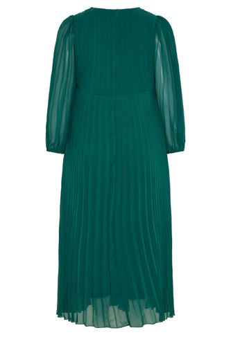London Robe Plissée Vert Sarcelle Size 46 - Yours - Modalova
