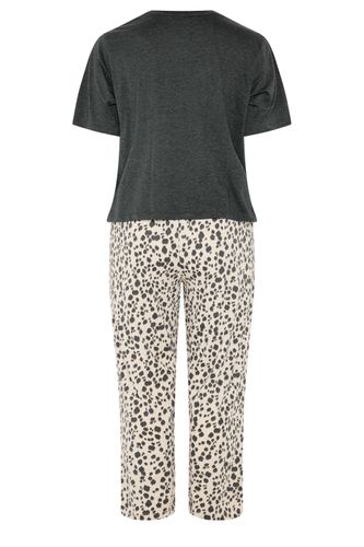 Ensemble De Pyjama Large Gris Anthracite Léopard Size 38-40 - Yours - Modalova