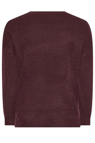 Pull Bordeaux En Maille Douce Size 42-44 - Yours - Modalova