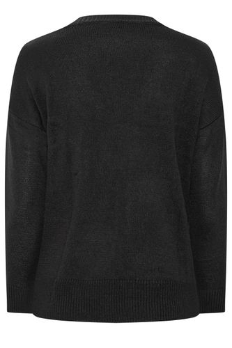 Pull Noir En Maille À Nœud Size 50-52 - Yours - Modalova