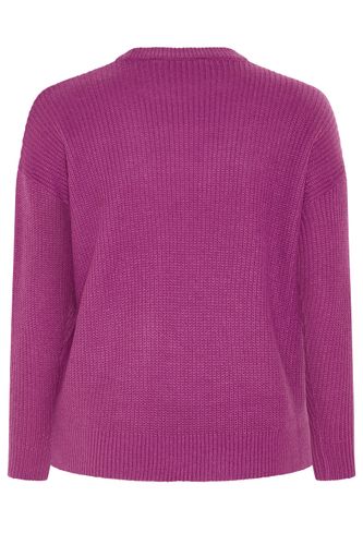 Pull En Maille Rose À Col Rond Size 42-44 - Yours - Modalova