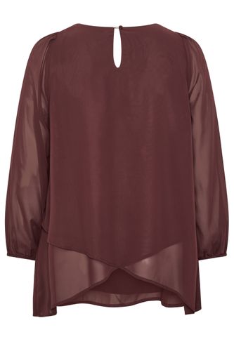 Blouse Marron À Superpositions Size 42 - Yours London - Modalova