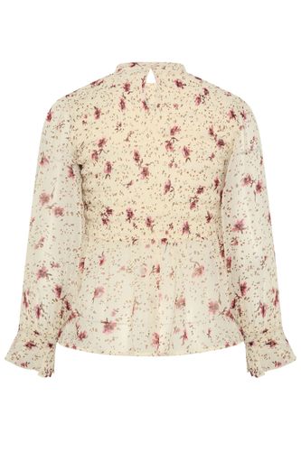 Blouse Froncée Blanche À Fleurs Size 58-60 - Yours - Modalova