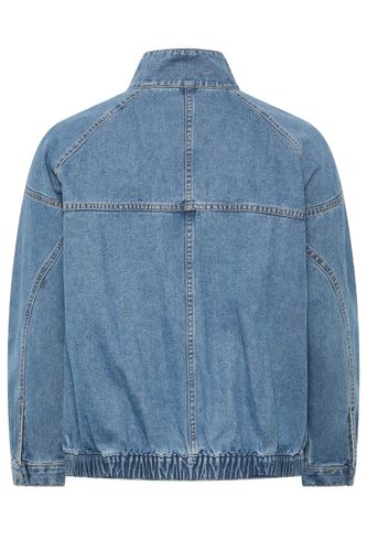 Bomber En Denim Bleu À Col Cheminée Size 46 - Yours - Modalova