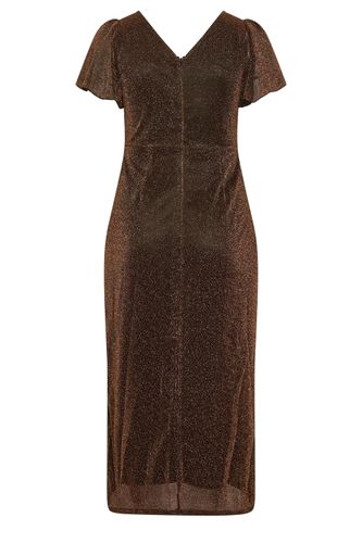 Robe Cachecœur Or Métallisé Size 40 - Yours London - Modalova