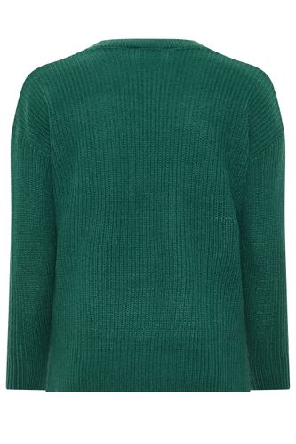 Pull Vert Basique À Col En V Size 46-48 - Yours - Modalova