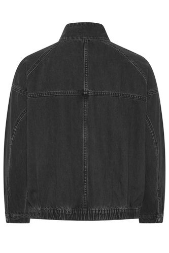 Bomber À Col Cheminée En Jean Noir Size 42 - Yours - Modalova