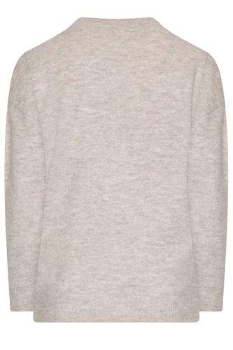 Pull À Col En V Marron Naturel En Maille Size 62-64 - Yours - Modalova