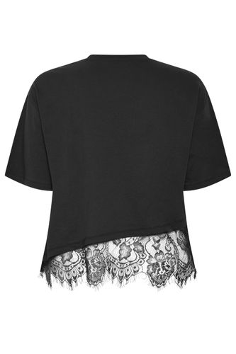 Top Asymétrique Noir À Ourlet En Dentelle Size 38 - Limited Collection - Modalova