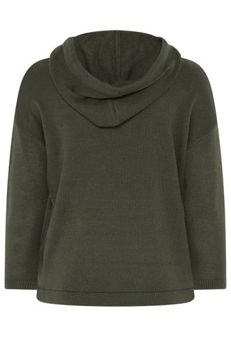 Sweat À Capuche Vert Kaki En Maille Size 46-48 - Yours - Modalova