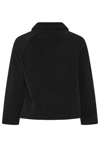 Veste À Col Cheminée En Imitation Mouton Noire Size 46 - Yours - Modalova