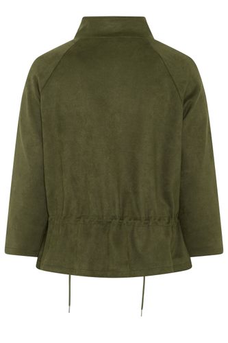 Veste En Suédine Vert Kaki À Cordon De Serrage Size 50-52 - Yours - Modalova