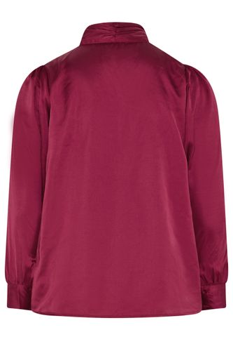 Blouse Rouge En Satin Avec Nœud Size 38 - Yours London - Modalova