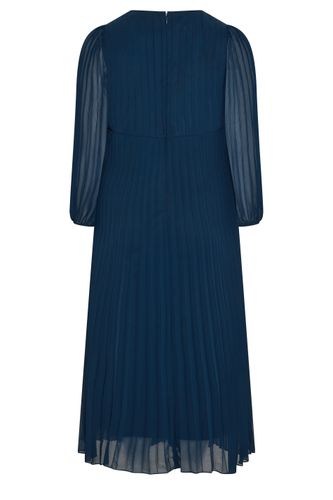 London Robe Plissée Bleu Marine Size 46 - Yours - Modalova