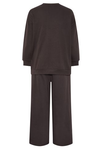 Ensemble Sweatshirt Et Pantalon De Jogging Marron Chocolat Size 62-64 - Yours - Modalova
