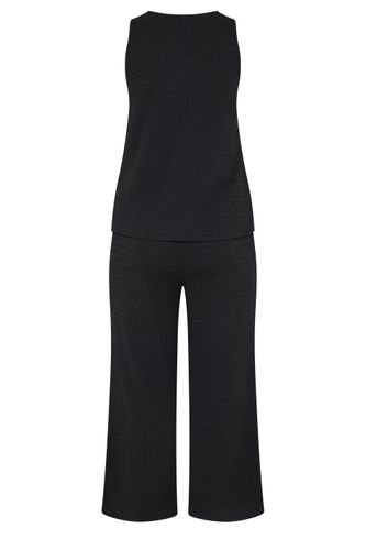 Pantalon Noir Texturé À Cordon De Serrage Size Regular > 48 - Yours - Modalova
