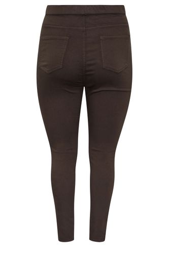 Jegging Grace À Enfiler Marron Chocolat Size 40 - Yours - Modalova