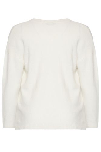 Pull Ivoire En Maille À Col Rond Size 54-56 - Yours - Modalova