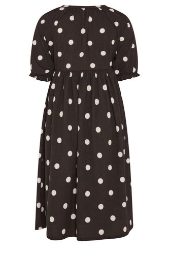 Robe Longue Marron Tachetée Size 40 - Yours - Modalova