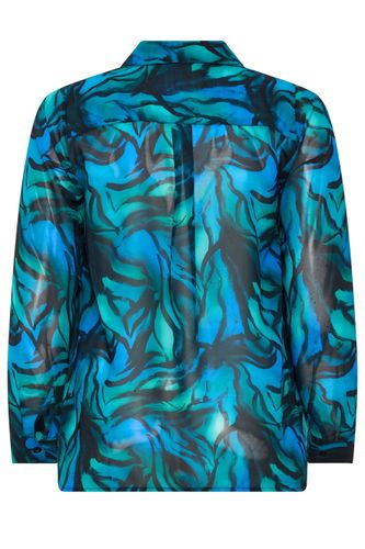 Chemise Bleu Sarcelle À Imprimé Zèbre Size 38 - Yours London - Modalova