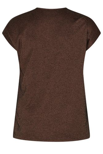 Top Marron Chocolat À Col En V Size 40 - Yours - Modalova