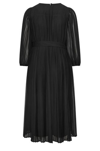 Robe Noire Plissée Size 48 - Yours London - Modalova