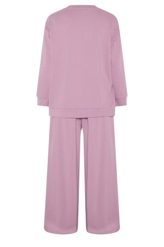 Ensemble Sweatshirt Et Pantalon De Jogging Rose Clair Size 38-40 - Yours - Modalova