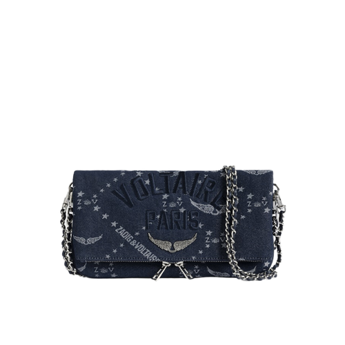 Pochette Rock Denim Monogram - Zadig & Voltaire - Modalova