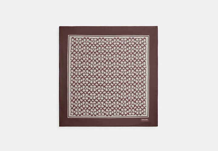 Carré de soie à motif exclusif texturé - COACH - Modalova