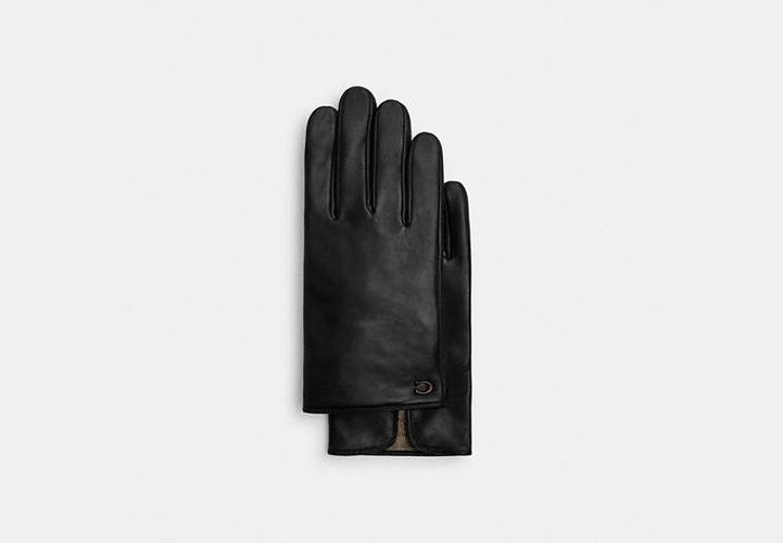 Gants techniques en cuir exclusif sculpté - COACH - Modalova