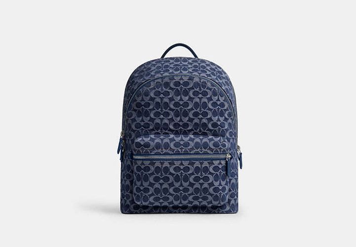 Sac à dos Charter en denim exclusif - COACH - Modalova