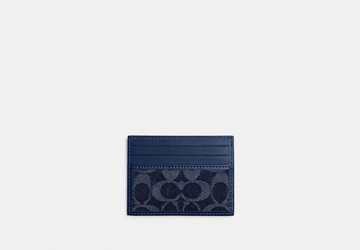Porte-cartes en denim exclusif - COACH - Modalova