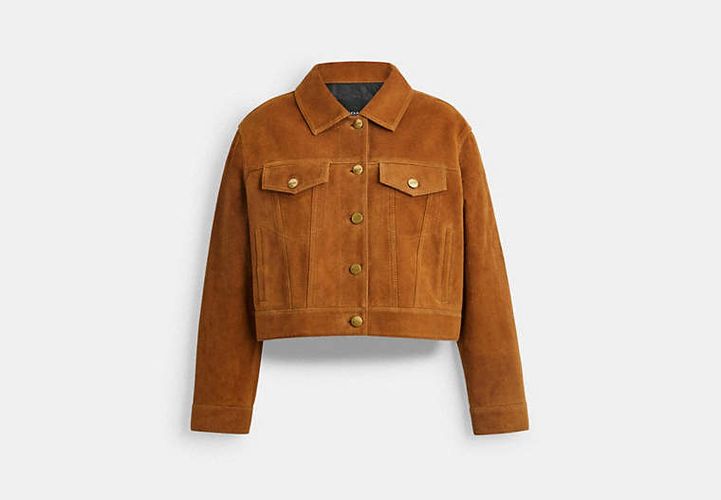 Veste Courte En Daim - COACH - Modalova