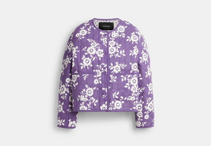 Veste Fleurie Matelassée - COACH - Modalova